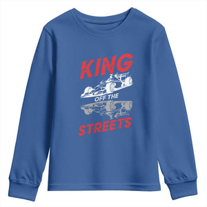 Racing Car Youth Sweatshirt King Of The Streets TS14 Royal Blue Print Your Wear
