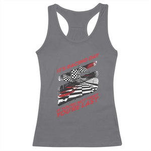 Funny Racing Car Flag Racerback Tank Top It Is Racing Day TS14 Charcoal Print Your Wear