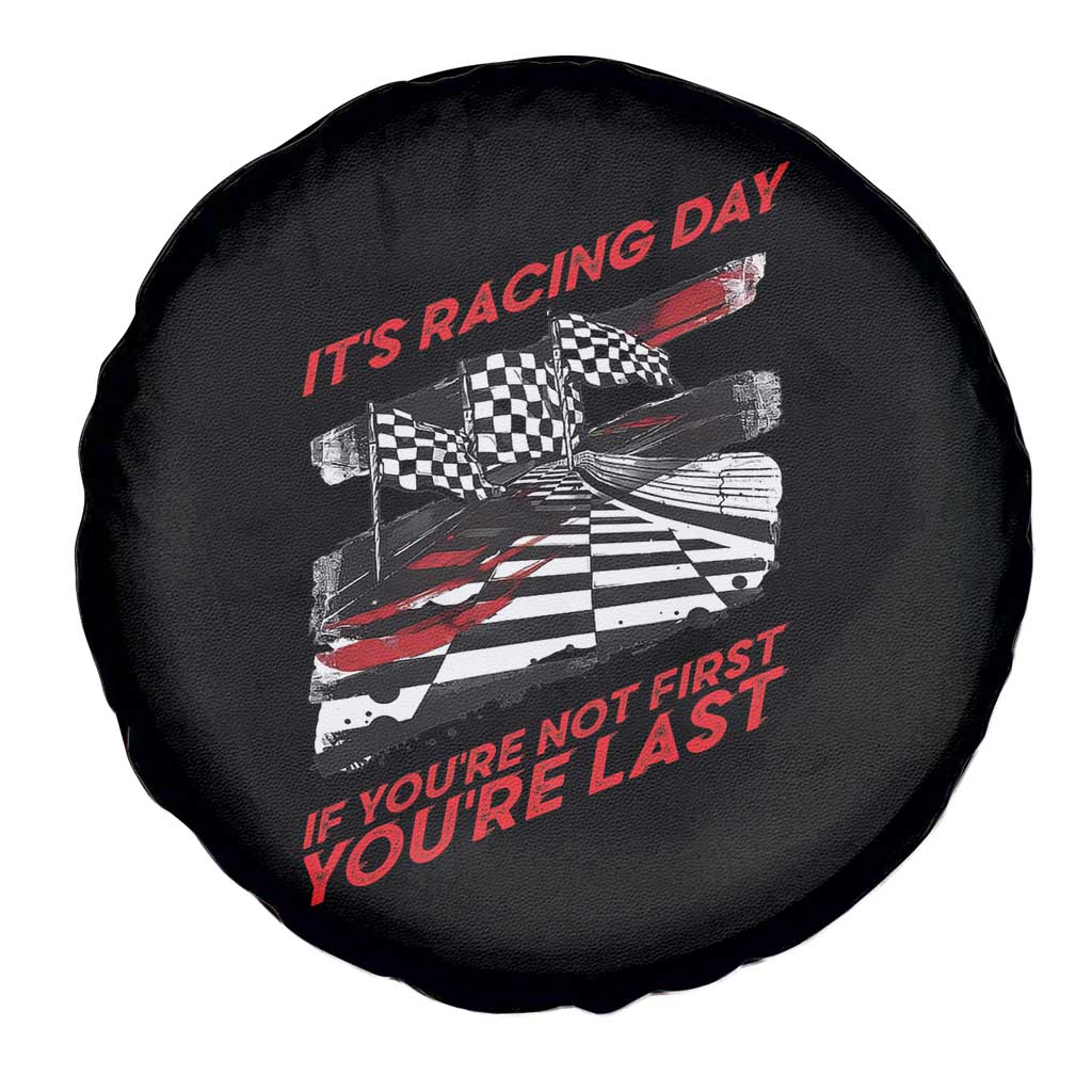 Funny Racing Car Flag Spare Tire Cover It Is Racing Day TS14 Print Your Wear