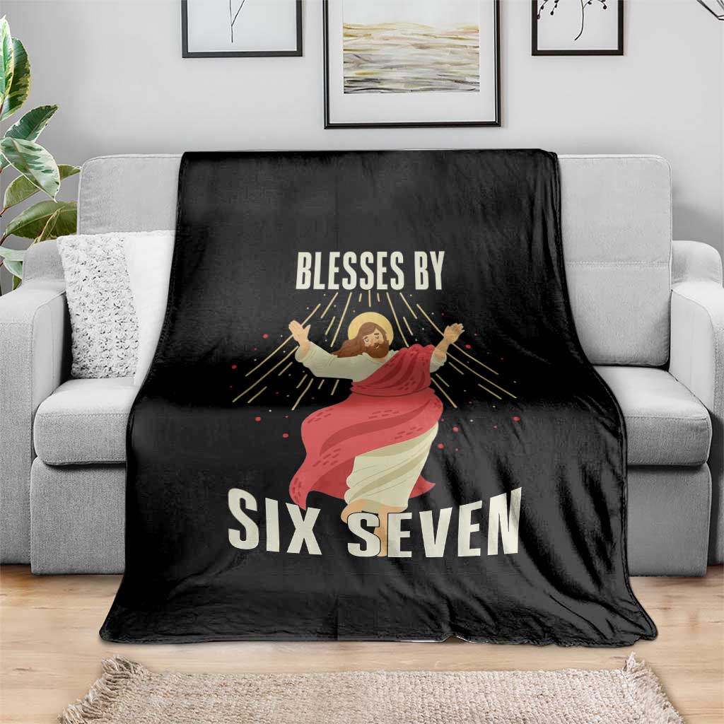 Christian 67 Meme Throw Blanket Blesses By Six Seven Funny TS14 Print Your Wear