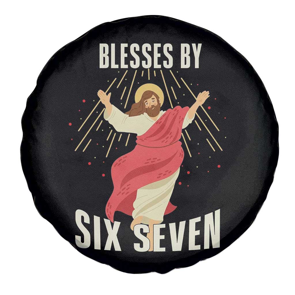 Christian 67 Meme Spare Tire Cover Blesses By Six Seven Funny TS14 Print Your Wear