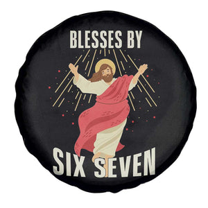 Christian 67 Meme Spare Tire Cover Blesses By Six Seven Funny TS14 Print Your Wear