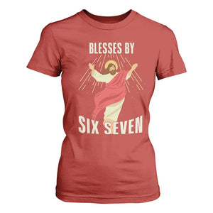 Christian 67 Meme T Shirt For Women Blesses By Six Seven Funny TS14 Red Print Your Wear