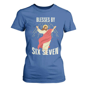 Christian 67 Meme T Shirt For Women Blesses By Six Seven Funny TS14 Royal Blue Print Your Wear