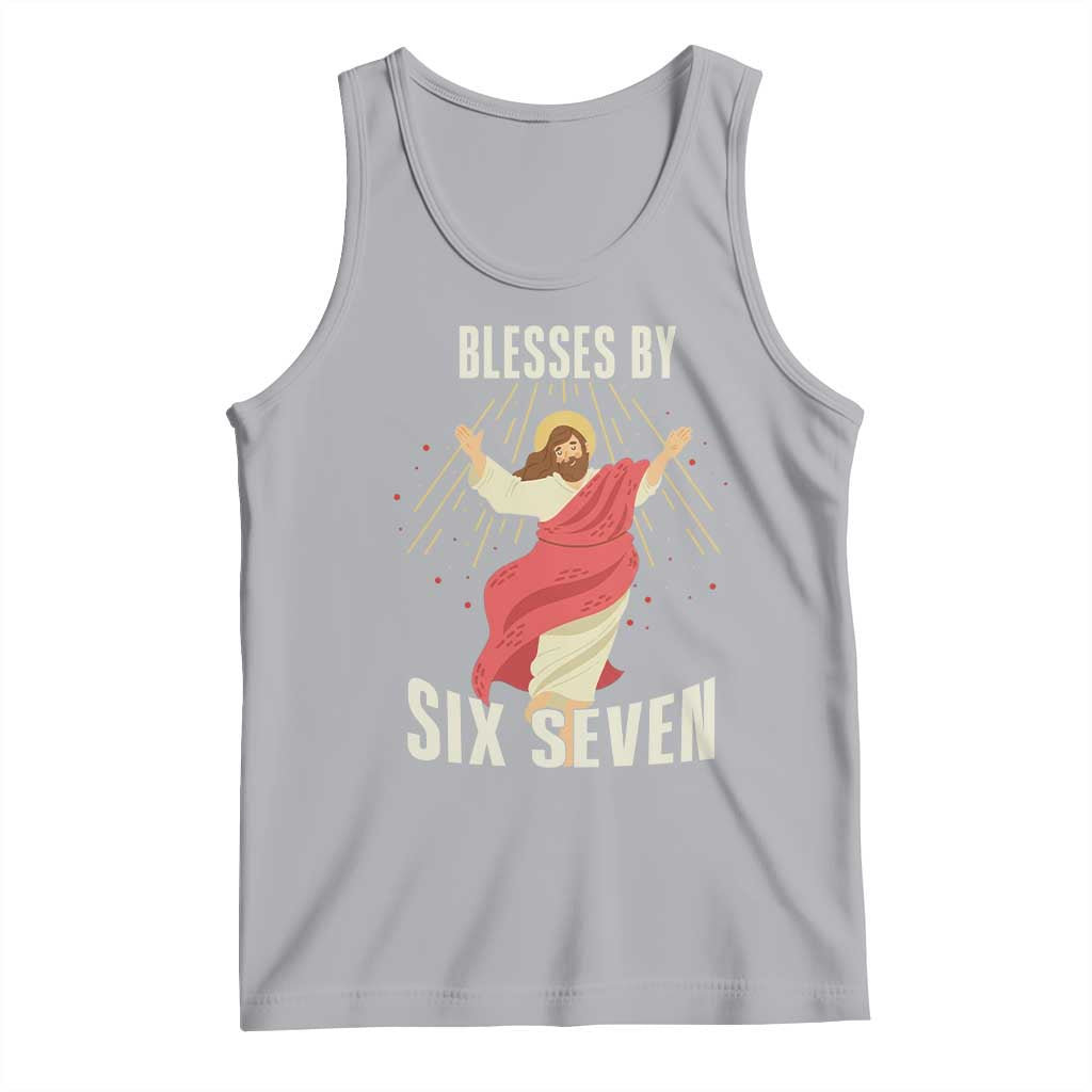 Christian 67 Meme Tank Top Blesses By Six Seven Funny TS14 Athletic Heather Print Your Wear