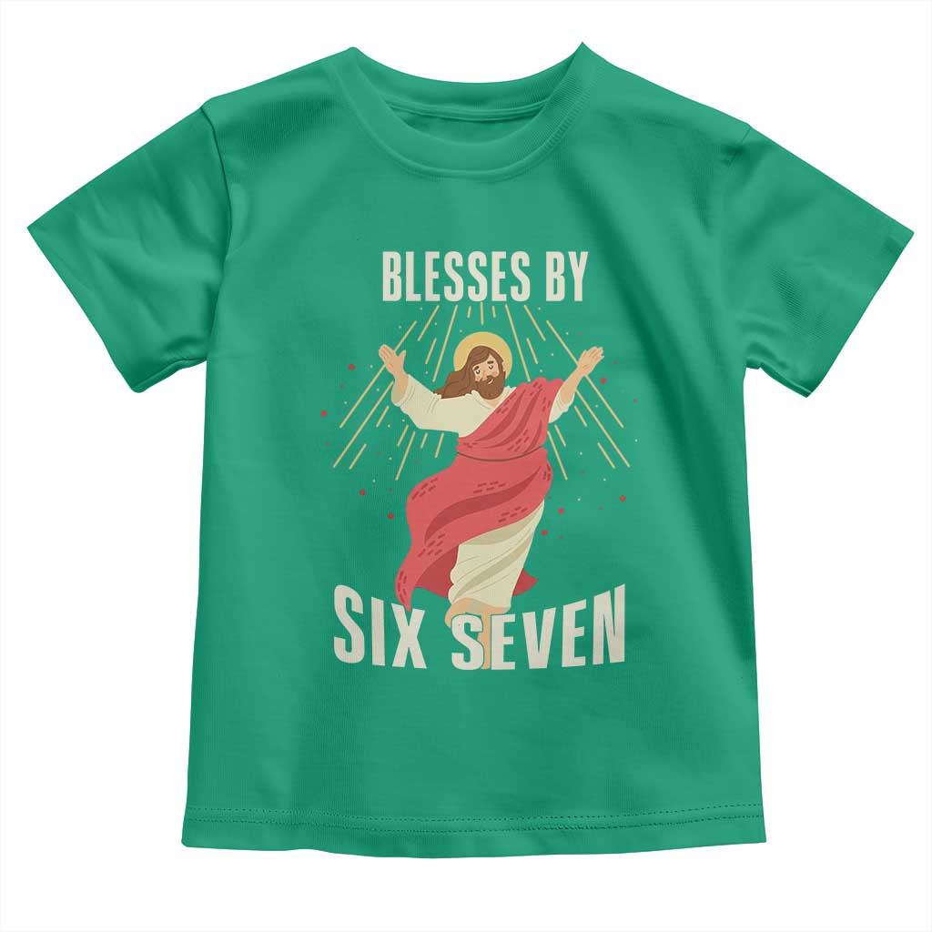 Christian 67 Meme Toddler T Shirt Blesses By Six Seven Funny TS14 Irish Green Print Your Wear