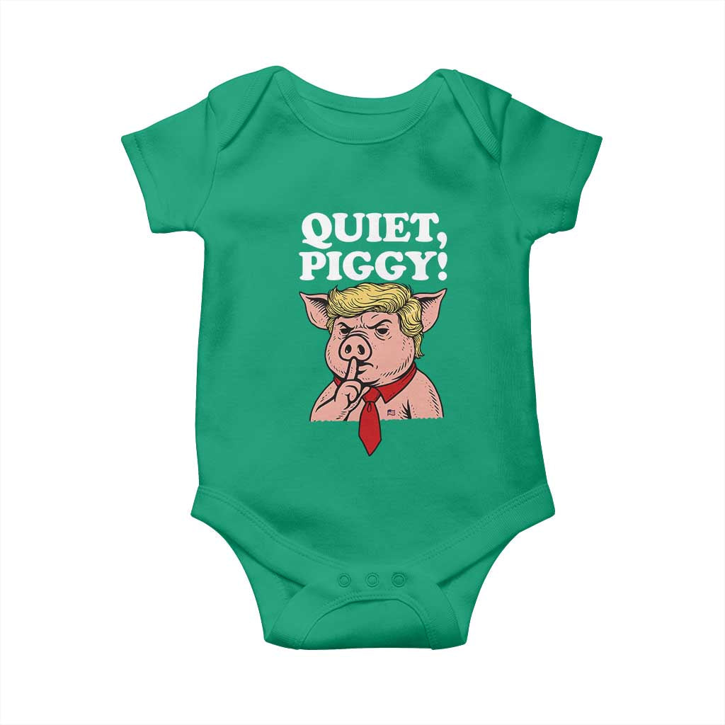 Quiet Piggy Baby Onesie Funny Anti Trump Political Meme - Print Your Wear