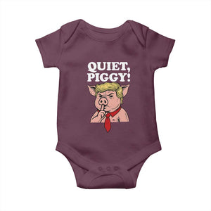 Quiet Piggy Baby Onesie Funny Anti Trump Political Meme - Print Your Wear