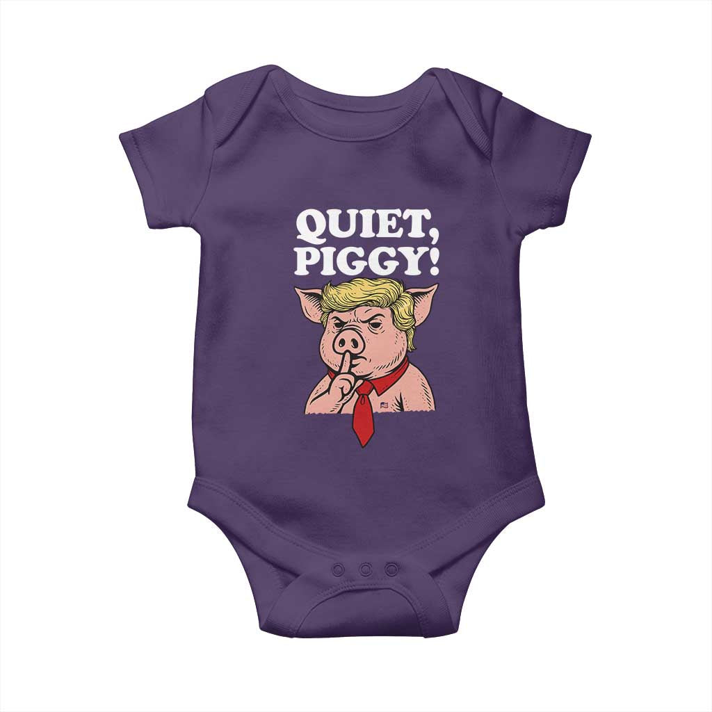 Quiet Piggy Baby Onesie Funny Anti Trump Political Meme - Print Your Wear
