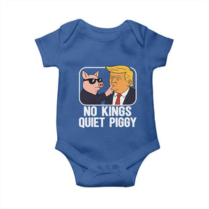 Quiet Piggy No Kings Baby Onesie Funny Anti Trump Political Meme - Print Your Wear