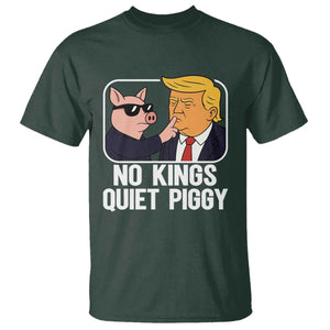 Quiet Piggy No Kings T Shirt Funny Anti Trump Political Meme - Print Your Wear