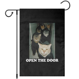 Open The Door Cats Lover Garden Flag Funny Cat Gang Sarcastic Meme TS14 Black Print Your Wear