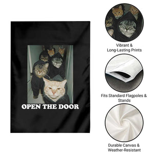 Open The Door Cats Lover Garden Flag Funny Cat Gang Sarcastic Meme TS14 Print Your Wear