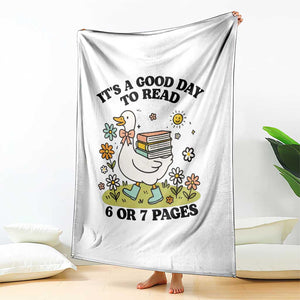 Its A Good Day To Read 6 or 7 Pages Throw Blanket Funny Six Seven Teacher Book Lover TS14 Print Your Wear