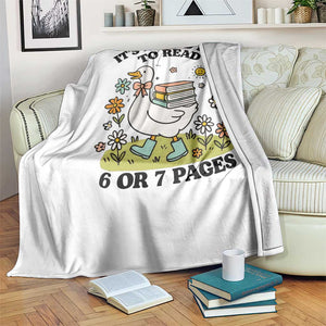 Its A Good Day To Read 6 or 7 Pages Throw Blanket Funny Six Seven Teacher Book Lover TS14 Print Your Wear