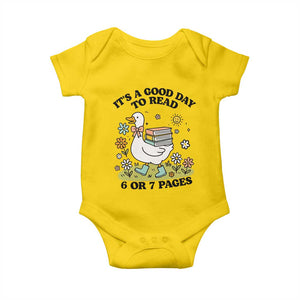 Its A Good Day To Read 6 or 7 Pages Baby Onesie Funny Six Seven Teacher Book Lover TS14 Daisy Print Your Wear
