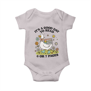 Its A Good Day To Read 6 or 7 Pages Baby Onesie Funny Six Seven Teacher Book Lover TS14 Ice Gray Print Your Wear