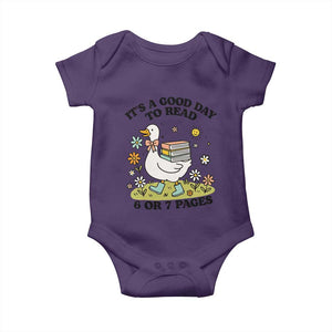 Its A Good Day To Read 6 or 7 Pages Baby Onesie Funny Six Seven Teacher Book Lover TS14 Purple Print Your Wear