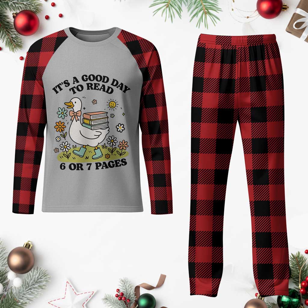 Its A Good Day To Read 6 or 7 Pages Plaid Pajama Set Funny Six Seven Teacher Book Lover TS14 Buffalo Plaid Print Your Wear