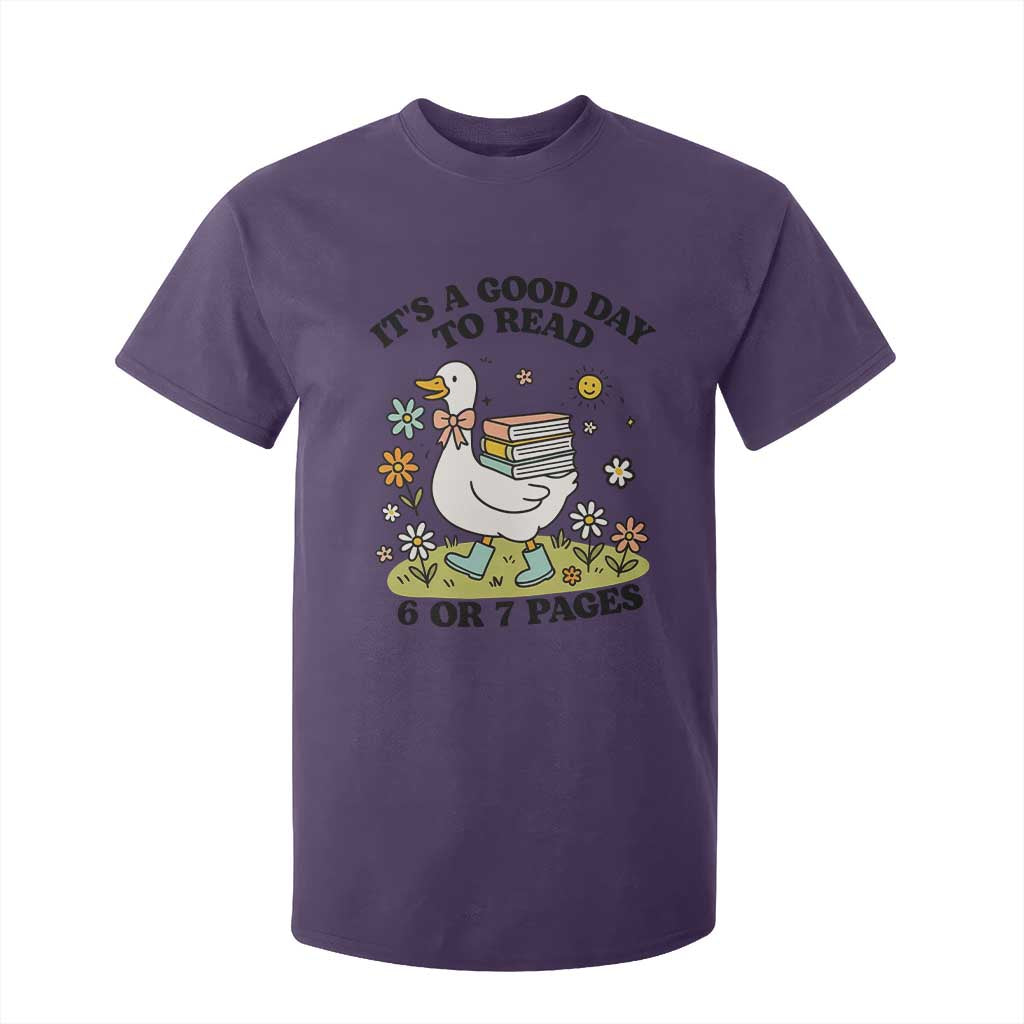 Its A Good Day To Read 6 or 7 Pages T Shirt For Kid Funny Six Seven Teacher Book Lover TS14 Purple Print Your Wear
