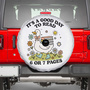 Its A Good Day To Read 6 or 7 Pages Spare Tire Cover Funny Six Seven Teacher Book Lover TS14 White Print Your Wear
