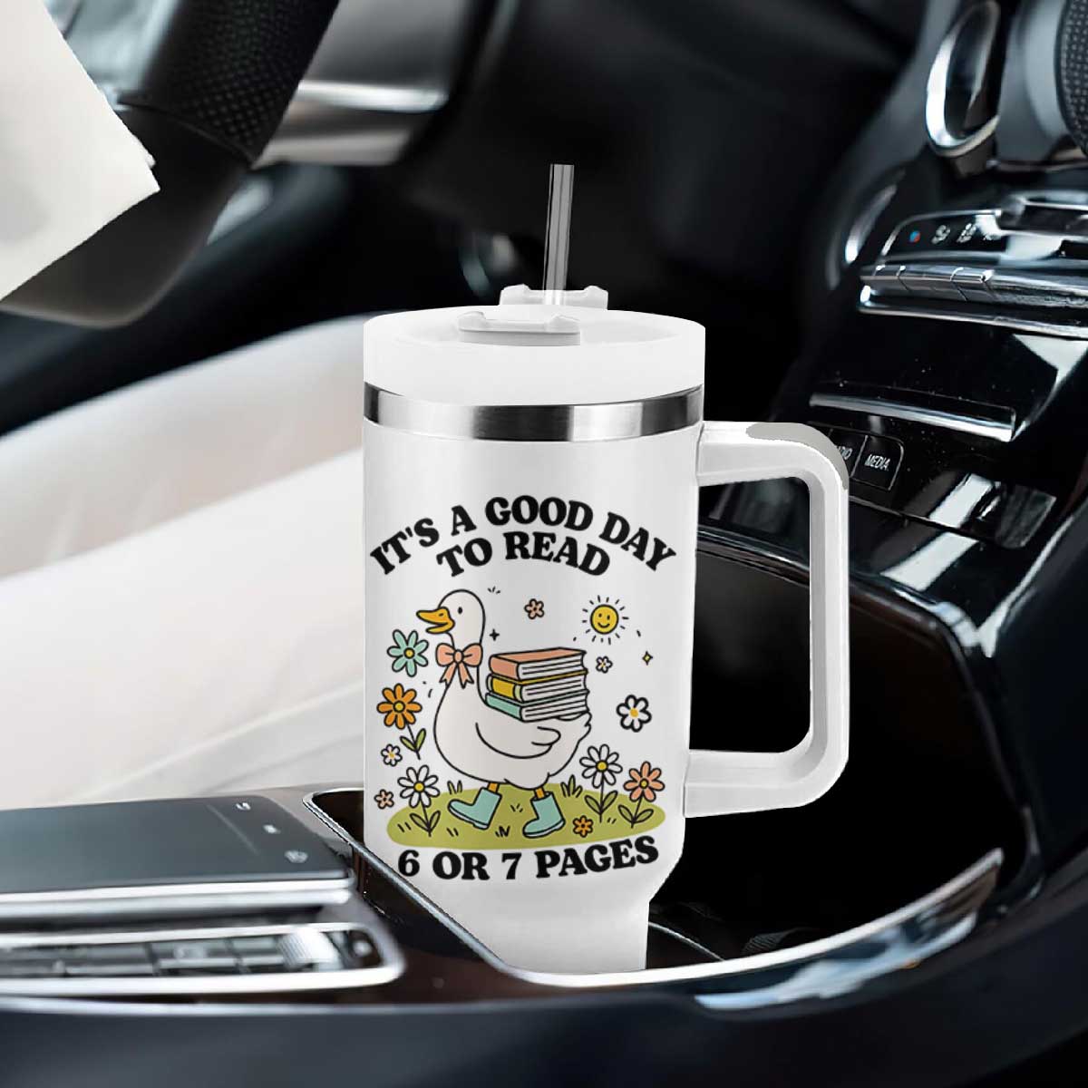 Its A Good Day To Read 6 or 7 Pages Tumbler With Handle Funny Six Seven Teacher Book Lover TS14 Print Your Wear