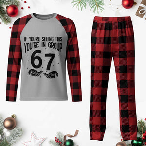 67 Six Seven Meme Plaid Pajama Set If You Are Seeing This You Are in Group TS14 Buffalo Plaid Print Your Wear