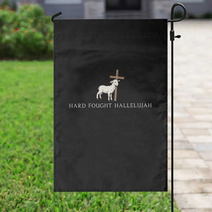 Hard Fought Hallelujah Garden Flag Christian Bible Verse Faith TS14 Print Your Wear