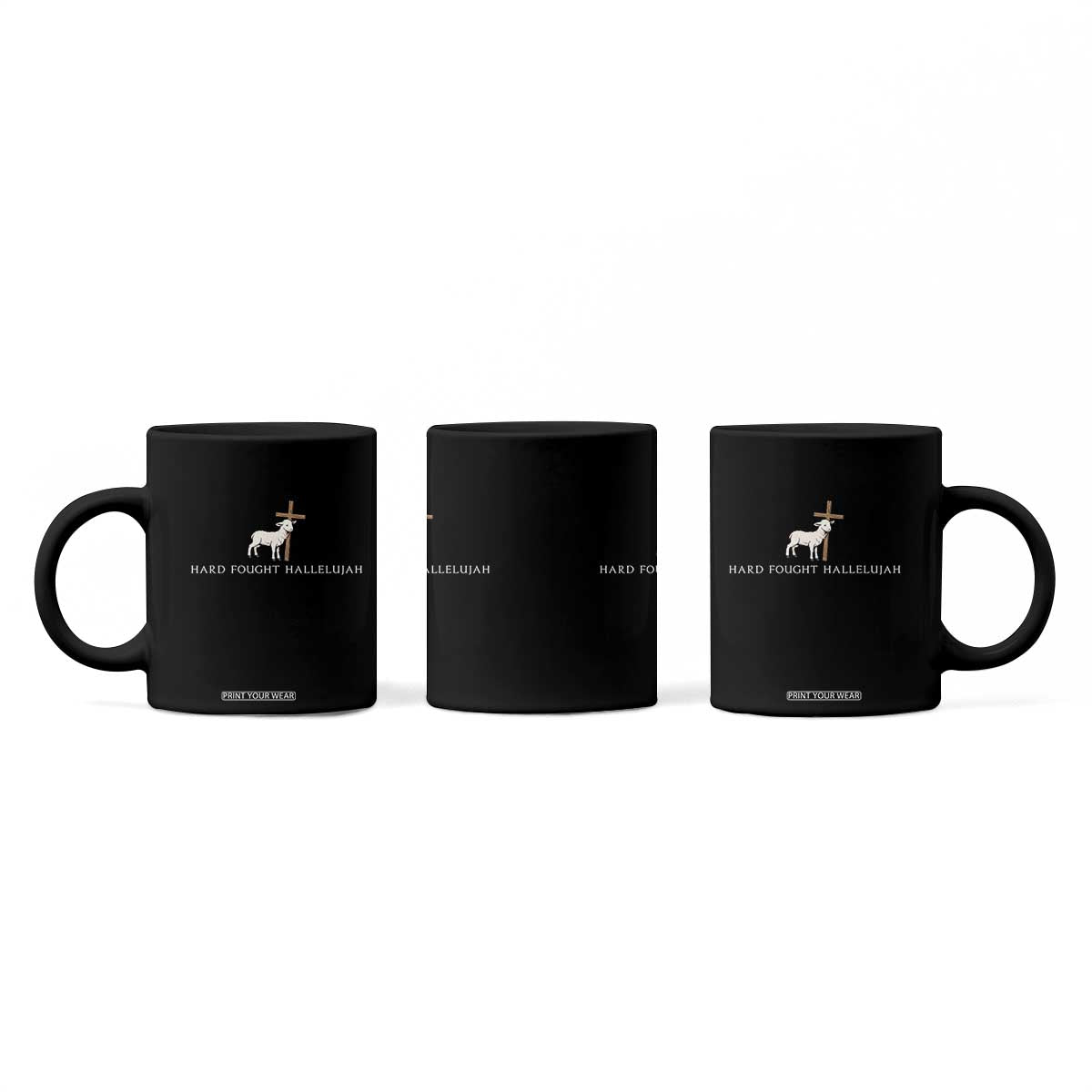 Hard Fought Hallelujah Coffee Mug Christian Bible Verse Faith TS14 Print Your Wear