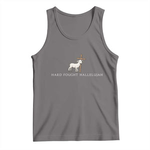 Hard Fought Hallelujah Tank Top Christian Bible Verse Faith TS14 Deep Heather Print Your Wear