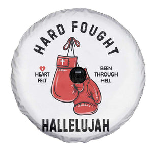 Hard Fought Hallelujah Spare Tire Cover Christian Boxing Gloves Bible Verse Faith TS14 Print Your Wear