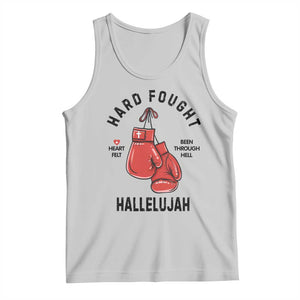 Hard Fought Hallelujah Tank Top Christian Boxing Gloves Bible Verse Faith TS14 Ash Print Your Wear