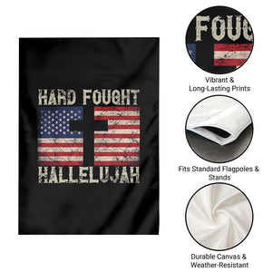 Hard Fought Hallelujah Garden Flag Patriotic Christian Faith American Flag TS14 Print Your Wear