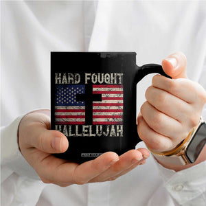 Hard Fought Hallelujah Coffee Mug Patriotic Christian Faith American Flag TS14 Print Your Wear