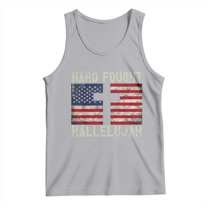 Hard Fought Hallelujah Tank Top Patriotic Christian Faith American Flag TS14 Athletic Heather Print Your Wear