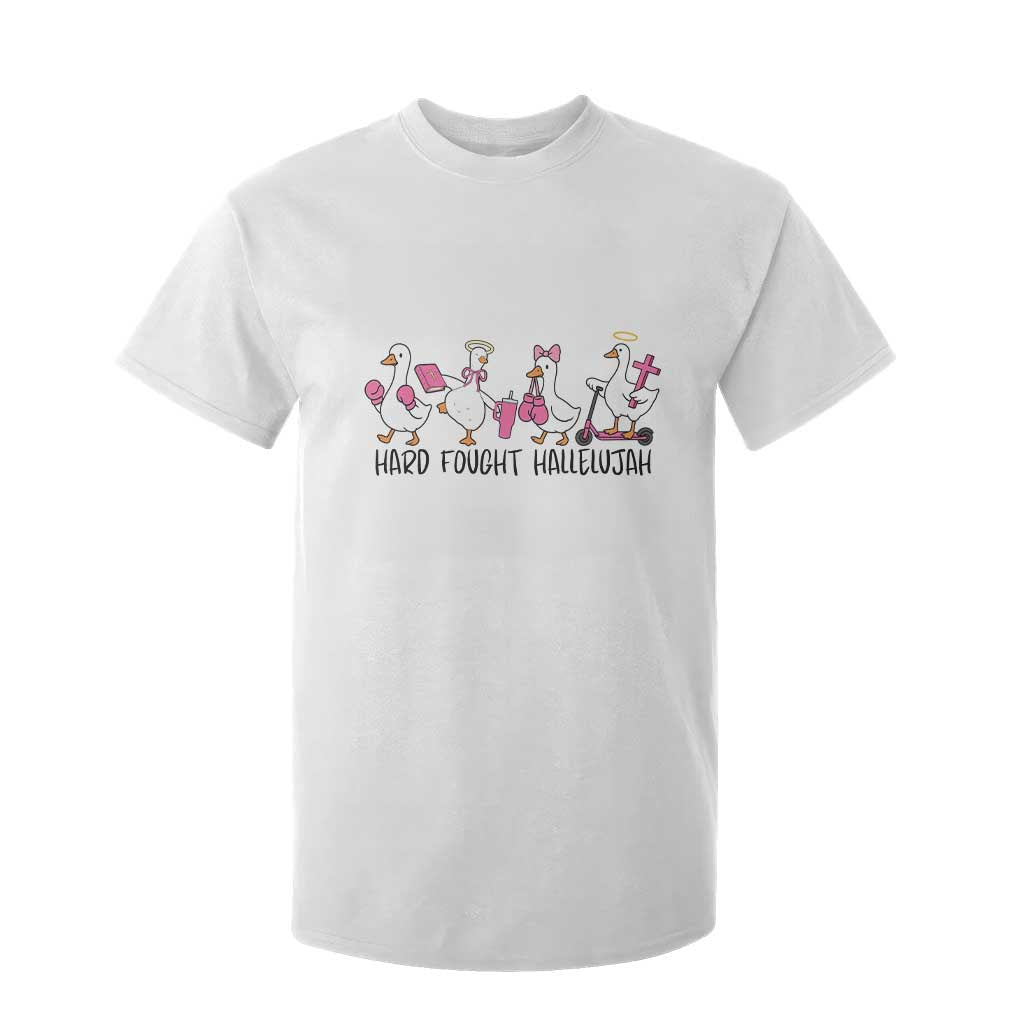 Hard Fought Hallelujah T Shirt For Kid Funny Christian Goose TS14 White Print Your Wear