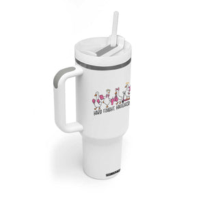 Hard Fought Hallelujah Tumbler With Handle Funny Christian Goose TS14 Print Your Wear