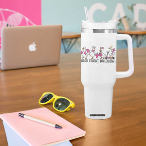Hard Fought Hallelujah Tumbler With Handle Funny Christian Goose TS14 Print Your Wear