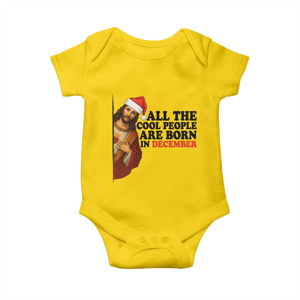 Funny December Birthday Baby Onesie All The Cool People are Born in December TS14 Daisy Print Your Wear