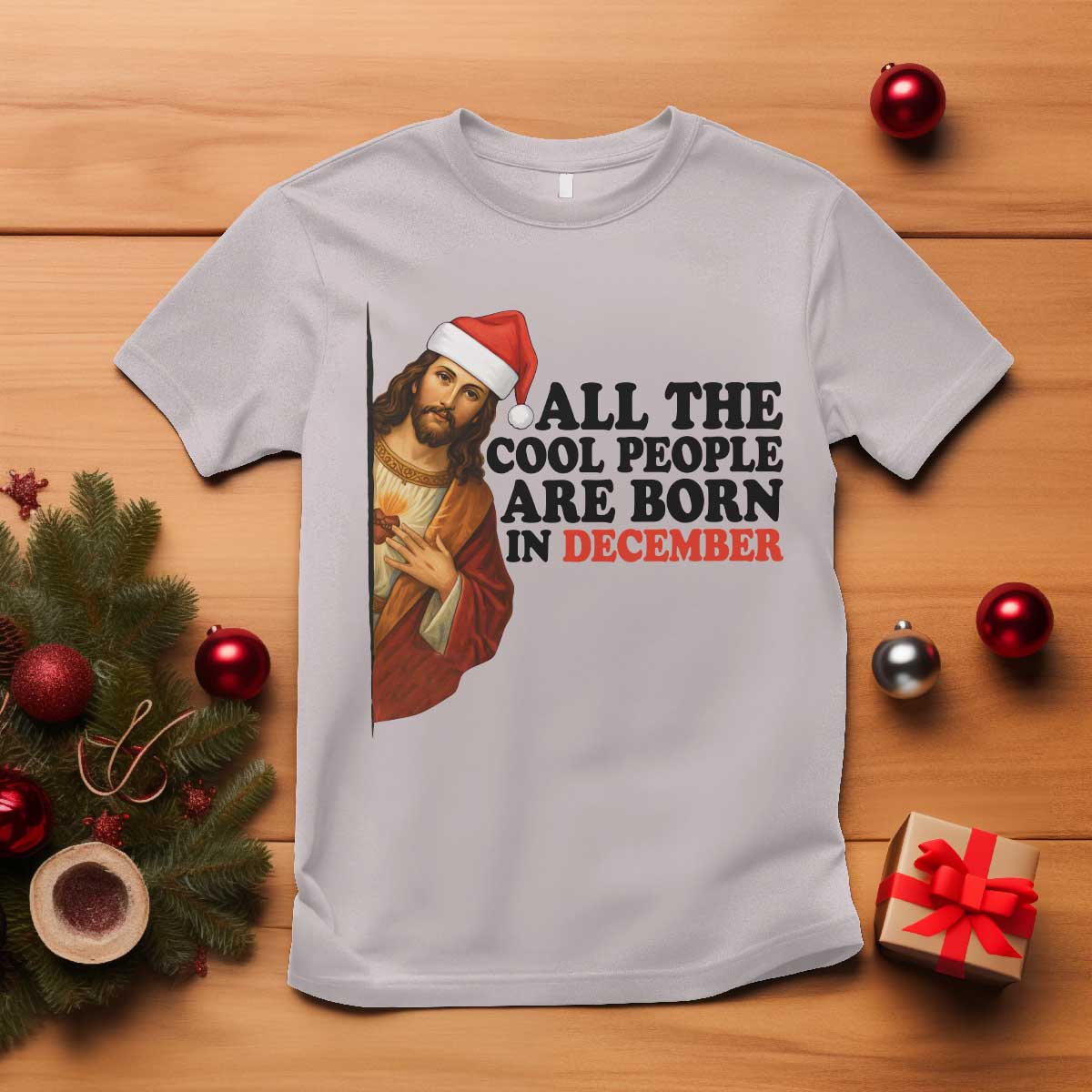 Funny December Birthday T Shirt All The Cool People are Born in December TS14 Ice Gray Print Your Wear