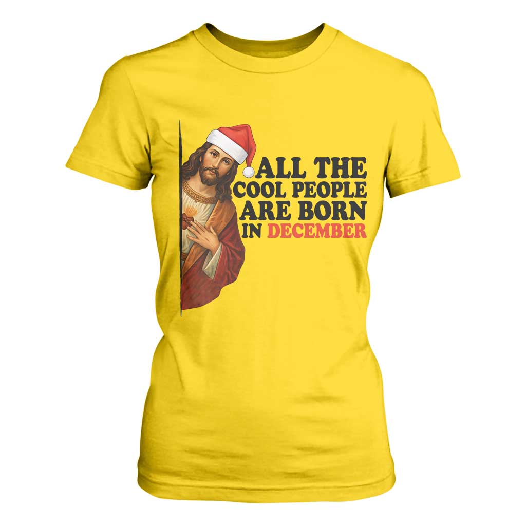 Funny December Birthday T Shirt For Women All The Cool People are Born in December TS14 Daisy Print Your Wear