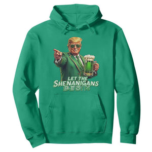 Funny Trump St Patricks Day Hoodie Let The Shenanigans Begin TS14 Irish Green Print Your Wear