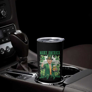 Funny Trump St Patricks Day Tumbler Cup Make American Lucky Again TS14 Print Your Wear
