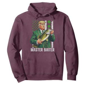 Funny Trump St Patricks Day Hoodie Patriotic Fisherman Bass Fishing Master Baiter TS14 Maroon Print Your Wear