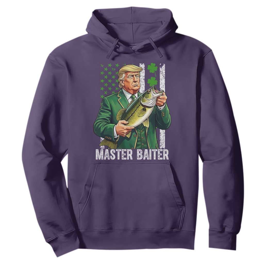 Funny Trump St Patricks Day Hoodie Patriotic Fisherman Bass Fishing Master Baiter TS14 Purple Print Your Wear