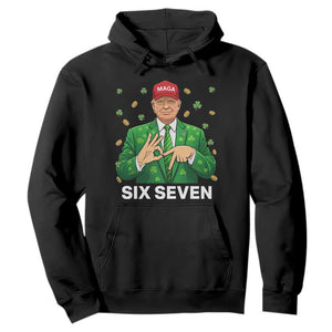 67 Trump St Patricks Day Hoodie Funny Six Seven Hands Meme Political TS14 Black Print Your Wear