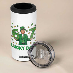 67 Trump St Patricks Day 4 in 1 Can Cooler Tumbler Funny Six Seven Political Meme TS14 Print Your Wear