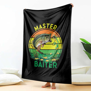 Funny Bass Fishing St Patricks Day Throw Blanket Master Baiter TS14 Print Your Wear