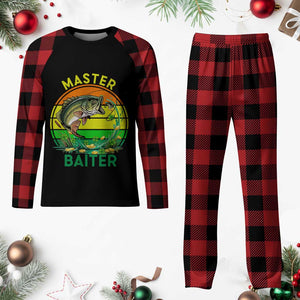 Funny Bass Fishing St Patricks Day Plaid Pajama Set Master Baiter TS14 Buffalo Plaid Print Your Wear