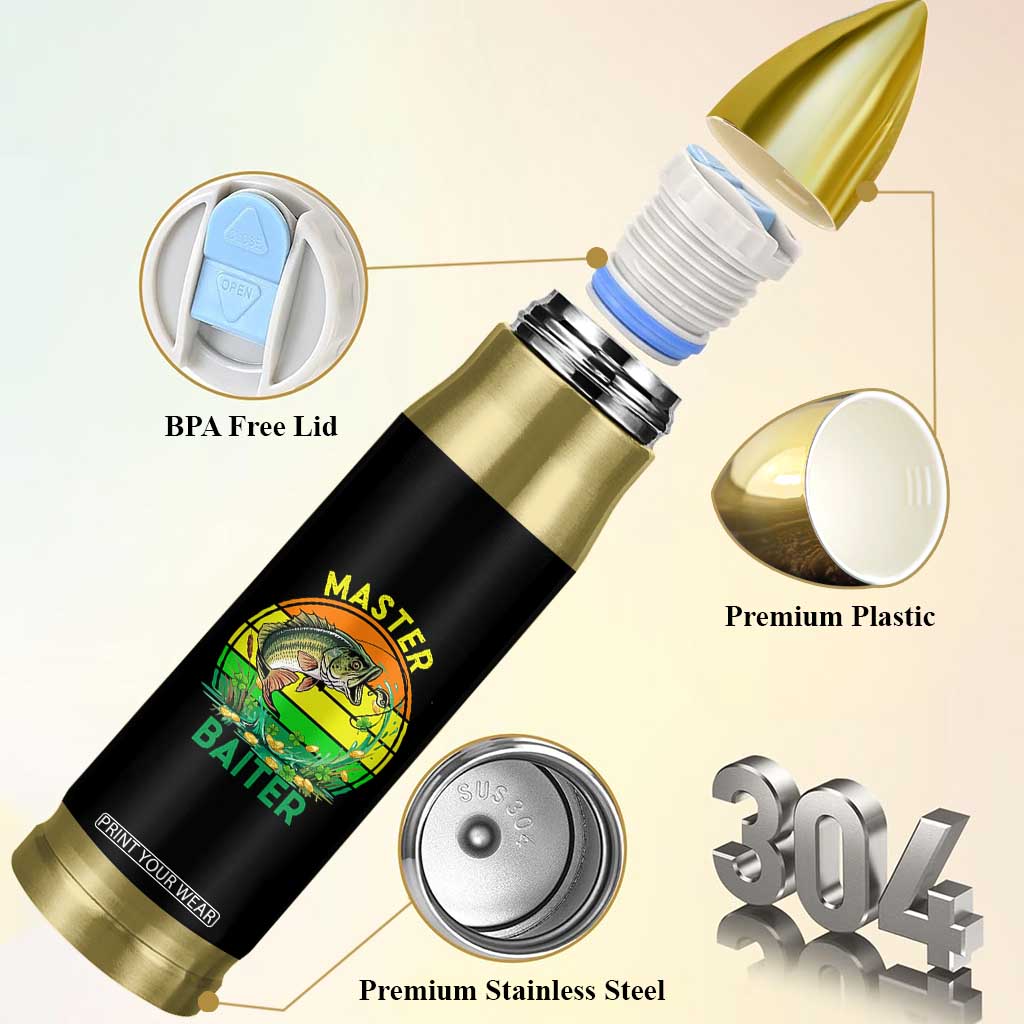 Funny Bass Fishing St Patricks Day Bullet Tumbler Master Baiter TS14 Print Your Wear